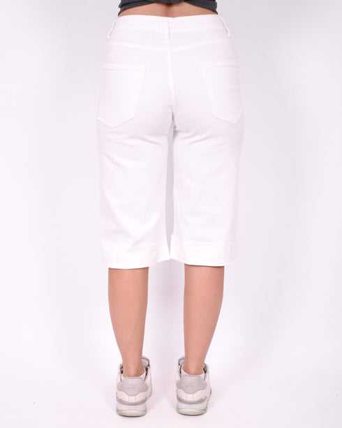 stretch jort white