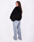 fluffy coat black