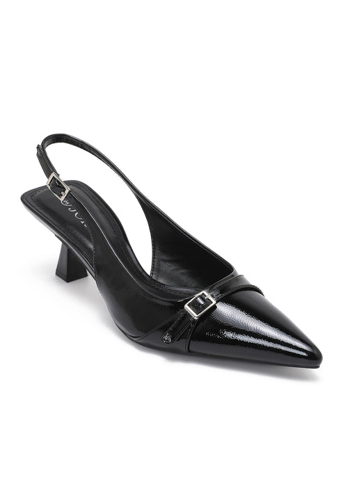 Buckle heels black