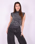 spencer top sequin dark grey