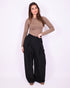 Pleated pantalon black