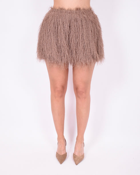fluffy short taupe