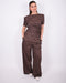 Pinstripe two piece Brown