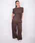 Pinstripe two piece Brown
