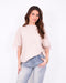 lace back split t-shirt creme