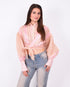 striped mesh blouse pink/yellow
