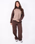 Avery Contrast Tracksuit Brown