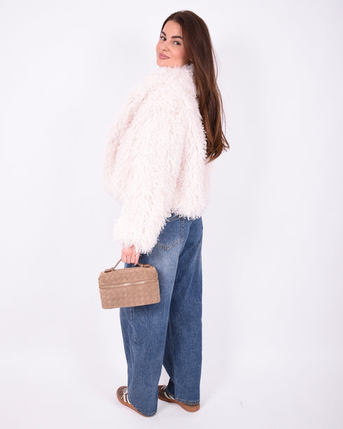 fluffy coat creme