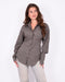 checkered snatch blouse brown