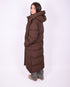 Maxi puffer coat brown