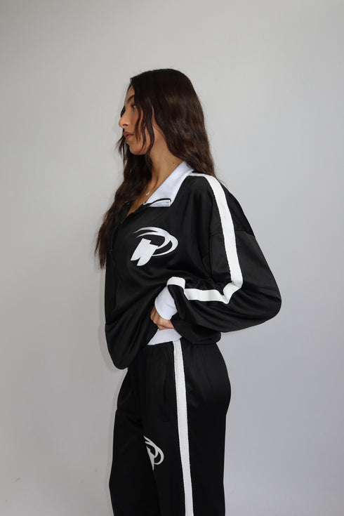 priority stripe tracksuit black