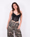 Lace corset top black