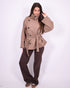 Col trenchcoat taupe