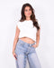 Sleeveless t-shirt white