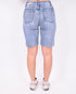 fitted stretch jort blue