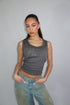 priority strass tank top grey