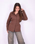 Tie back blouse Brown