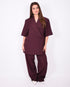 bibi short sleeve blazer bordeaux