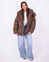 puffer coat brown