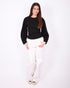 snatched longsleeve top black
