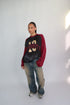 Priority ‘10’ Distressed Longsleeve Bordeaux