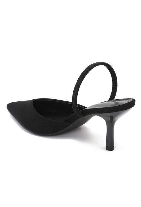 suede kitten heels black