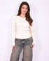 knit snatch top creme