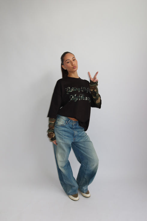 priority getting fly layered longsleeve black