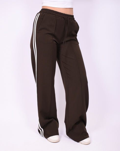 jacky striped pants brown