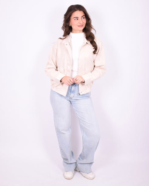 sienna suede jacket creme