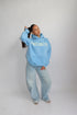 priority tape hoodie light blue