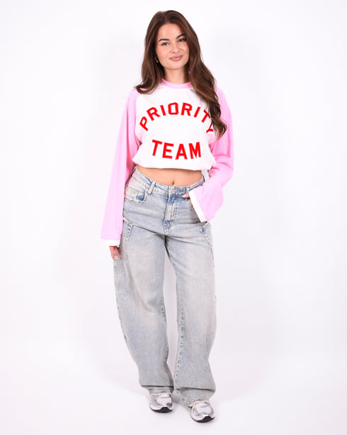 Light vintage barrel cargo stretch jeans