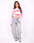 Light vintage barrel cargo stretch jeans