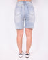 ripped stretch jort vintage blue 3.0