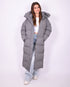Maxi puffer coat grey