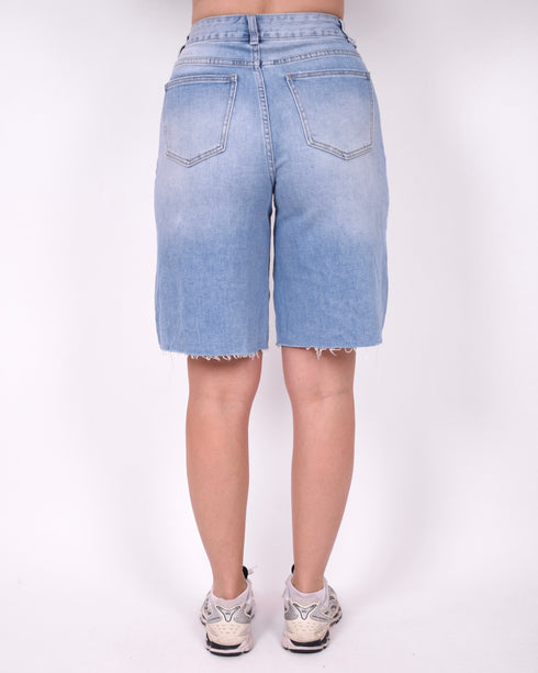 ripped stretch jort vintage blue 2.0