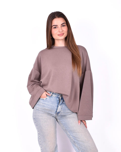 Oversized t-shirt taupe