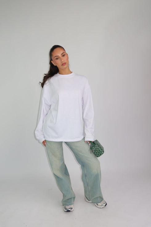 priority underslept longsleeve white