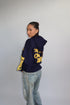 lucky me hoodie navy/yellow