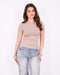 basic short sleeve tee beige