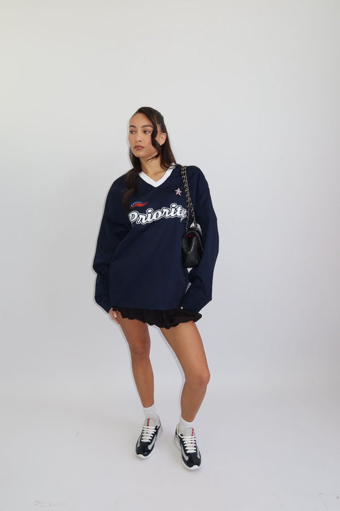 Priority denim longsleeve dark blue