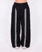 linnen stripe pants black