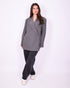 bibi boxy fit blazer dark grey