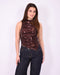 lindy sequin top brown
