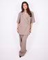Bibi short sleeve blazer taupe