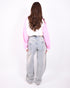 Light vintage barrel cargo stretch jeans