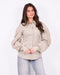 checkered balloon blouse creme