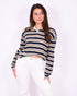 striped polo longsleeve kaki/navy