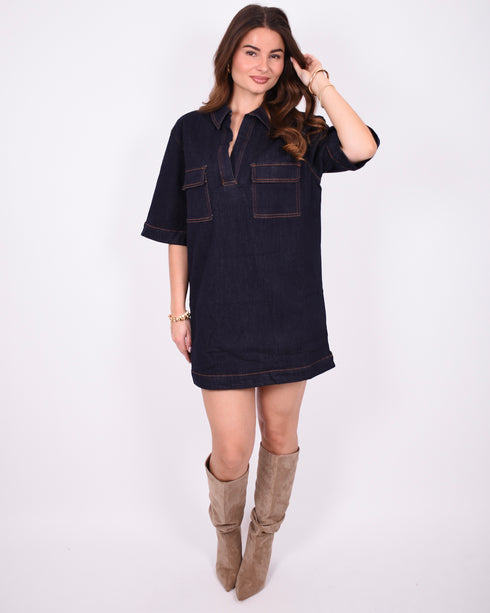 Denim dress dark Blue