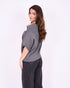 Off shoulder knit top grey